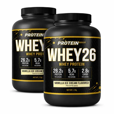 אבקת חלבון פרוטאין מקס מבצע זוגות | Protein Maxx Whey 26