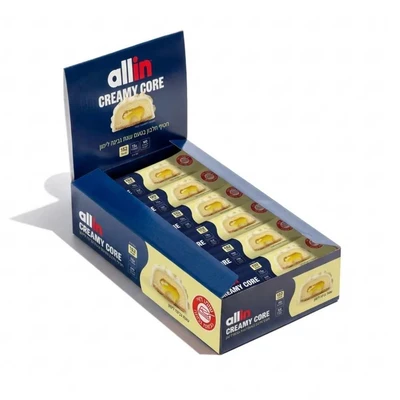 חטיפי חלבון ליבת קרם אול אין 18 י״ח | Allin Creamy Core
