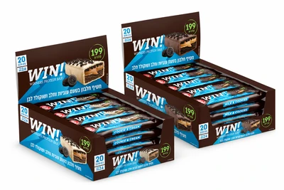 חטיף חלבון ווין מבצע זוגות 24 יח׳ | Win protein bar