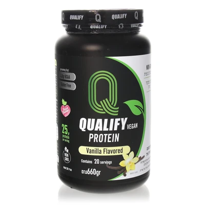   אבקת חלבון טבעונית קוולפי (660 גרם) | Qualify  